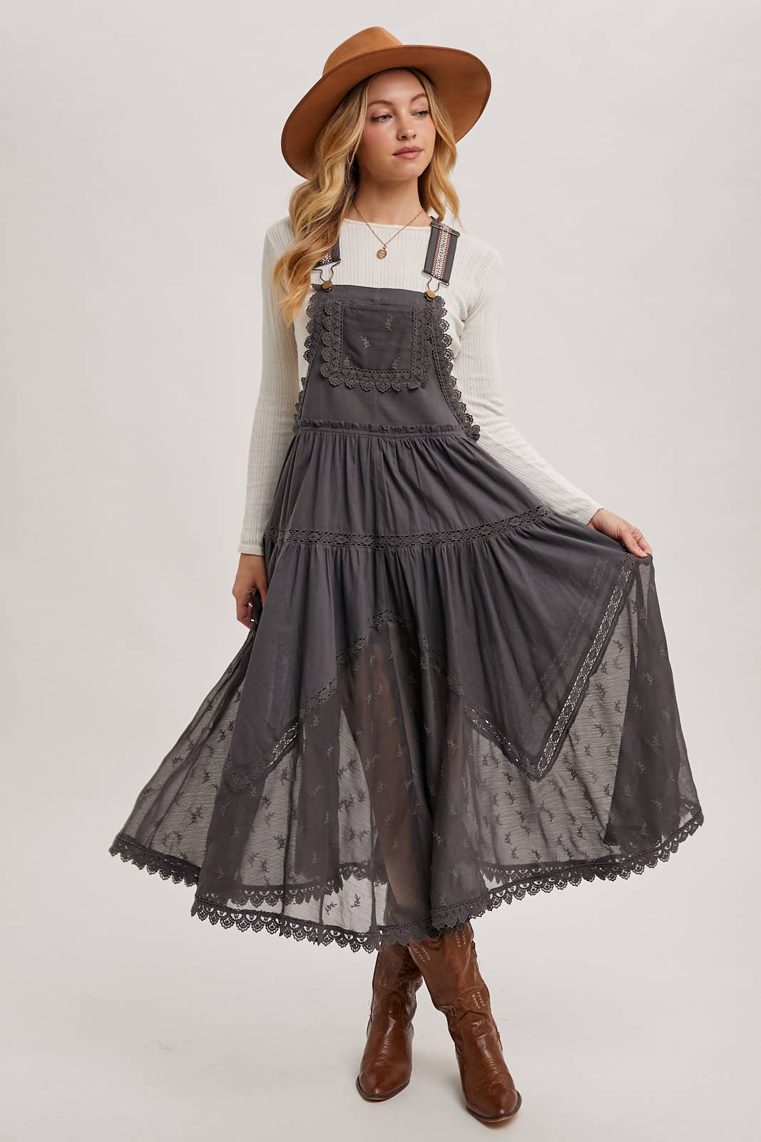 Lace Embroidered Pinafore