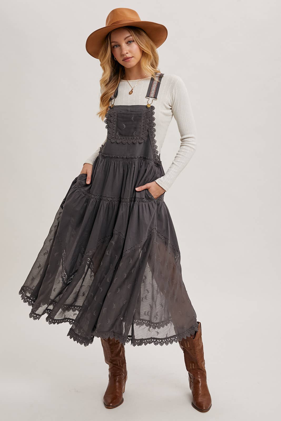Lace Embroidered Pinafore
