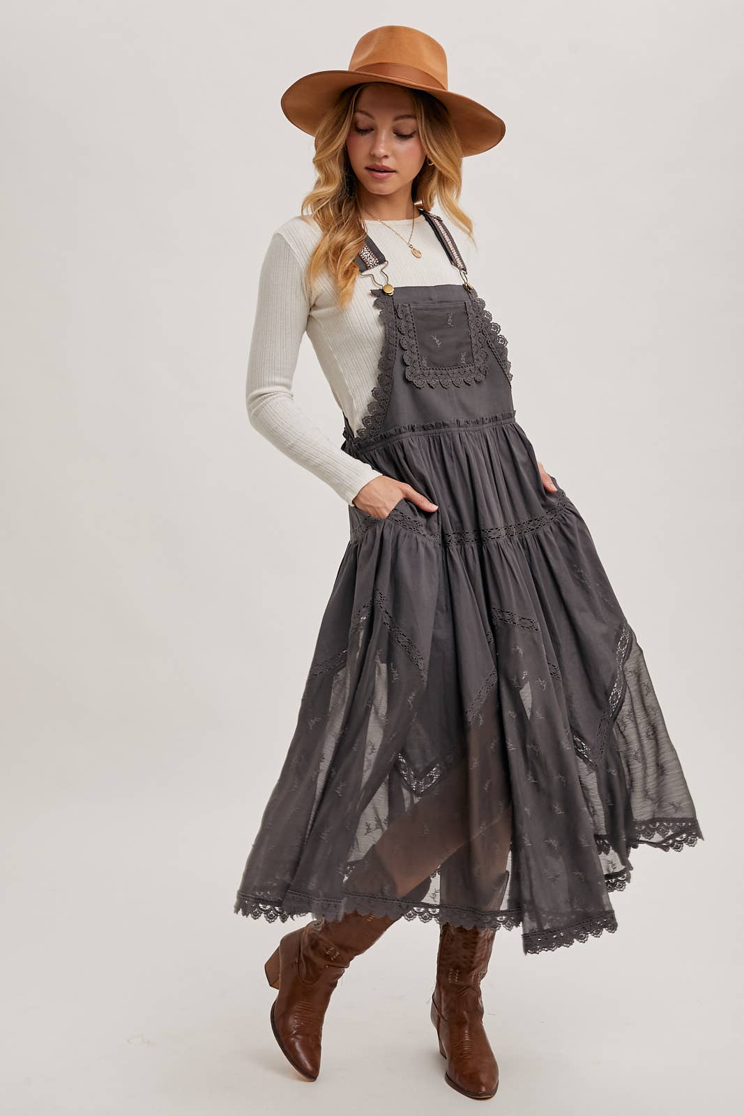 Lace Embroidered Pinafore