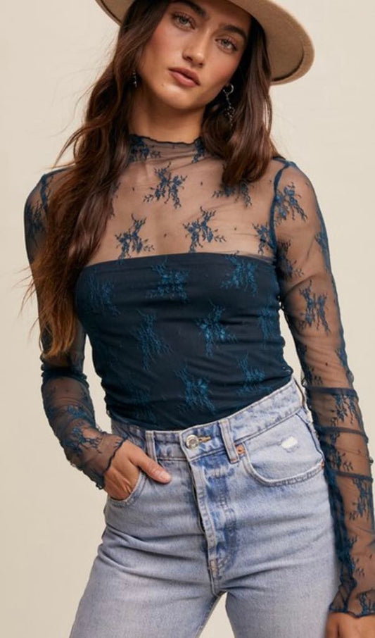 Lace Underpinning Top