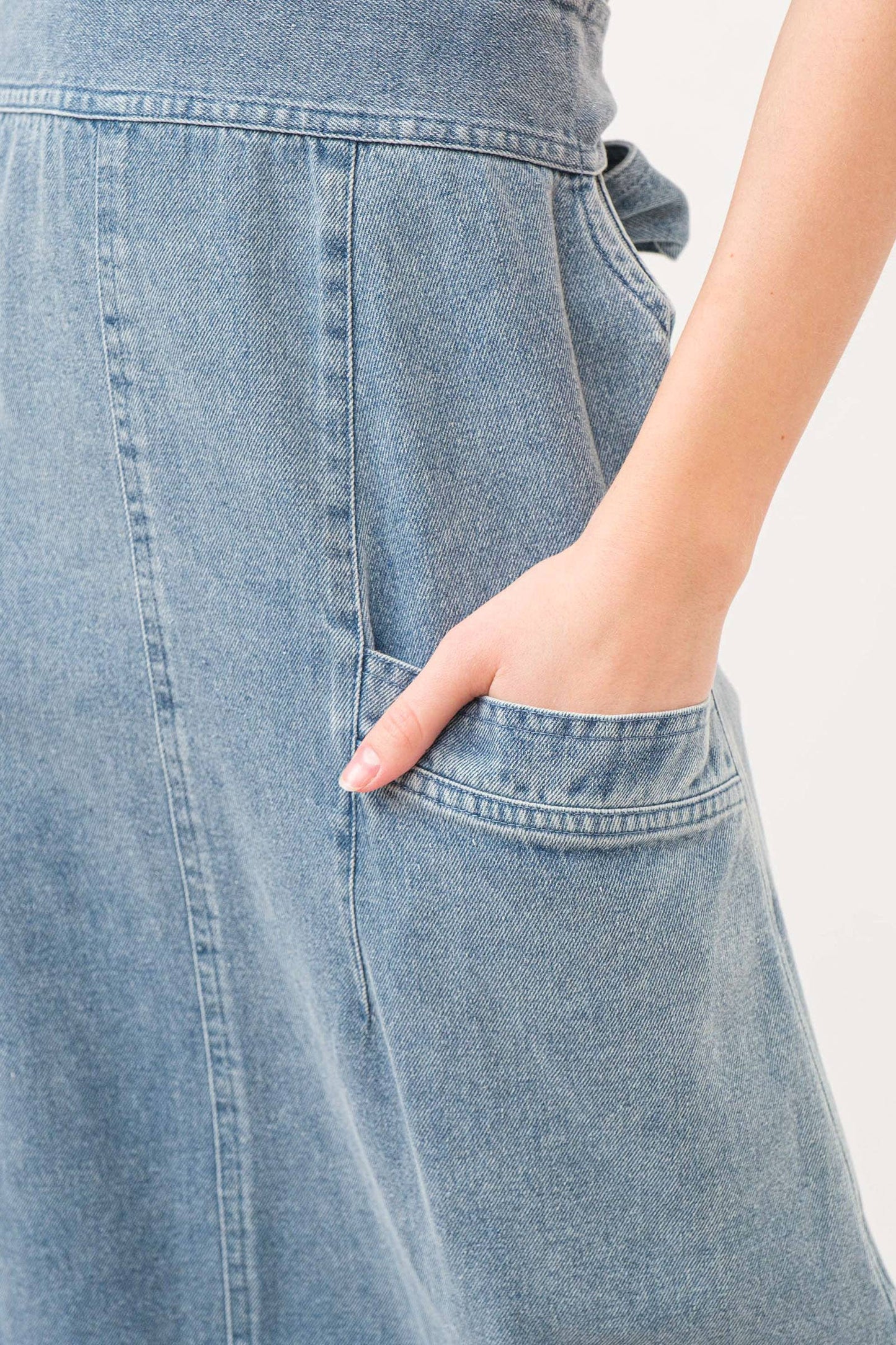 Distressed Denim Pinafore