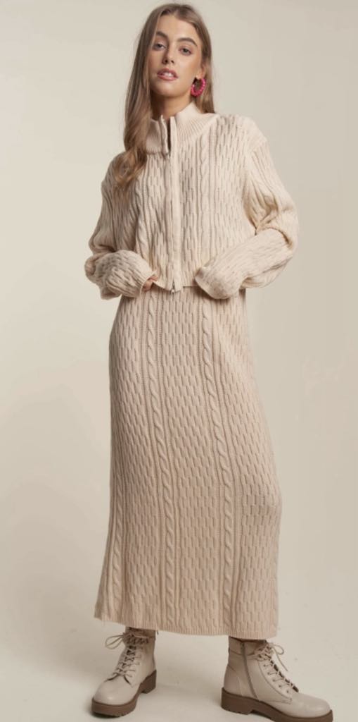 Jetsetter 2pc Cable Knit Set