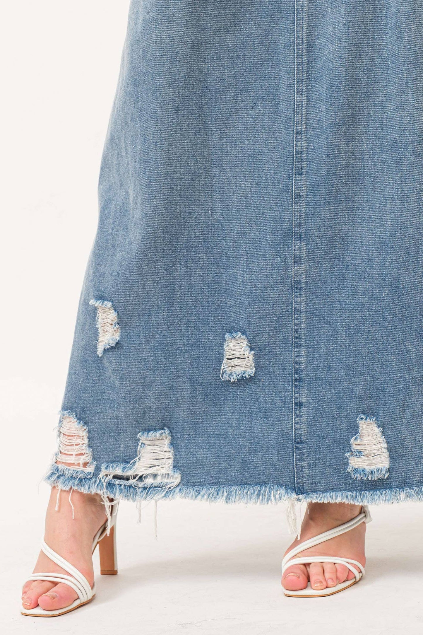 Distressed Denim Pinafore